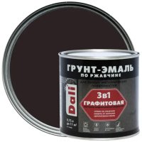 Эмаль Грунт графитовая DALI коричневая, 0,75л (6)