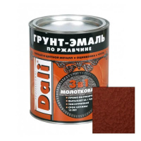 Эмаль Грунт молотковая DALI коричневая, 0,75л (6)