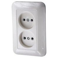 Розетка 2гн с/п б/з Хит RS16-235-B (80 шт)