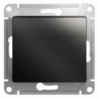 Выключатель 1 кл с/п Антрацит Glossa GSL000711 (20/160)