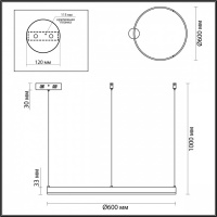 Люстра-подвес ECHO 6530/50L LED 50W 3000-6000K 220V R купить в каталоге интернет магазина СМИТ с доставкой по Улан-Удэ