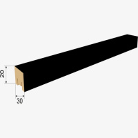 Интерьерная рейка МДФ Милана Black Edition 20*30*2700