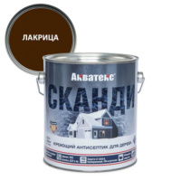 Антисептик кроющий акрил п/мат Акватекс СКАНДИ лакрица 2,5л (4)