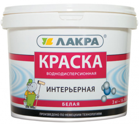 Краска в/д Интерьерная Лакра  3кг  купить в каталоге интернет магазина СМИТ с доставкой по Улан-Удэ