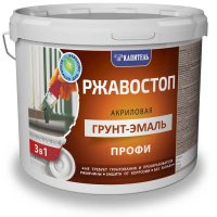 Эмаль Грунт 3 в 1 АКВАСМИТ коричневая RAL8017, 2,5кг