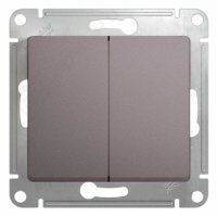 Выключатель 2 кл с/п Платина Glossa GSL001251 (20/160) купить в каталоге интернет магазина СМИТ с доставкой по Улан-Удэ
