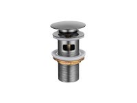 Донный клапан AQUATEK AQ6001BGM,Push-open с переливом, оружейная сталь