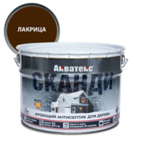 Антисептик кроющий акрил п/мат Акватекс СКАНДИ лакрица 9л 