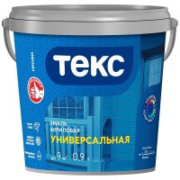 Эмаль акриловая матовая Текс 0,9 л универсальная