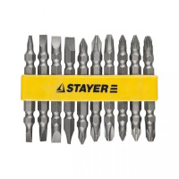 Набор бит STAYER двухсторон., 10 предм. STAYER (2605-H10) Р