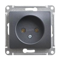 Розетка 1гн с/п б/з Антрацит Glossa GSL000741 (20/160) купить в каталоге интернет магазина СМИТ с доставкой по Улан-Удэ