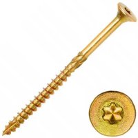 Саморез конструкционный 5,0*60 желт. потай Torx 25 HIMTEXfix