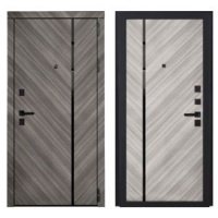 Дверь мет. DORSTON ДИГМА ГГ, Муар черн ср ВС-5/Ф-17 шпон орех мореный/шпон орех грей, ОК 960*2050 "П" 