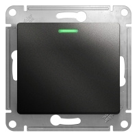 Выключатель 1 кл с/п с подсв Антрацит Glossa GSL000713 (20/160)
