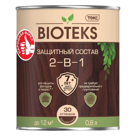 Антисептик лессирующий алкидный BIOTEKS бесцветный 0,8л купить в каталоге интернет магазина СМИТ с доставкой по Улан-Удэ
