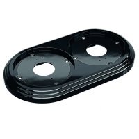 Рамка 2-местная пластиковая, черный, УСАДЬБА GE30702-05