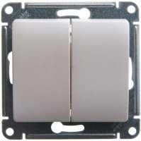 Выключатель 2 кл с/п Перлам Glossa GSL000651 (20/160) купить в каталоге интернет магазина СМИТ с доставкой по Улан-Удэ