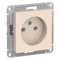 Розетка 1гн с/п б/з Бежевый AtlasDesign ATN000241 (20/160)