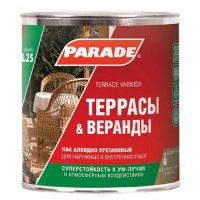 Лак яхтный алкидный матовый PARADE L25 Террасы & Веранды 0,75л (6) купить в каталоге интернет магазина СМИТ с доставкой по Улан-Удэ