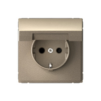 Розетка 1гн с/п с з/к штор. с крыш. IP20. ШАМПАНЬ ArtGallery GAL000546