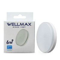 Лампа светодиодная  GX53 6W нейтральный белый свет WELLMAX 4К