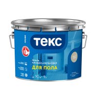 Эмаль для бетонных полов Текс светло-серая 9л 
