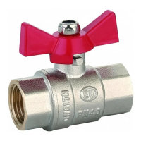 Кран шаровый 1/2 ВВ бабочка LD (LD 47.300.15)