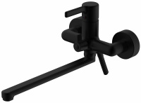 Смеситель для ванны VODA Column Black,с изл. 322 мм, с акс., арт. CLM31B
