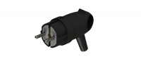 Вилка каучук с/з угловая Systeme Electric 2Р+РЕ 16А 220В