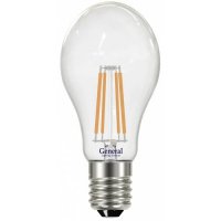 Лампа светодиодная шар A60 E27 13Вт белый свет филамент (нитевидная) прозр.. General LOFT