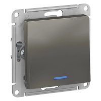 Выключатель 1 кл с/п с подсв Сталь AtlasDesign ATN000913 (20/160)