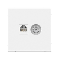 Розетка TV+RJ45 с/п БЕЛЫЙ ArtGallery GAL000189