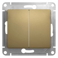 Выключатель 2 кл с/п Титан Glossa GSL000451 (20/160)