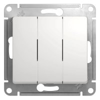 Выключатель 3 кл с/п Белый Glossa GSL000131 (20/160)