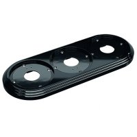 Рамка 3-местная пластиковая, черный, УСАДЬБА GE30703-05