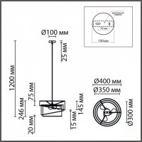 Люстра-подвес INDIRA 8041/3 E27 3*60W 220V  купить в каталоге интернет магазина СМИТ с доставкой по Улан-Удэ