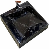 Умывальник на стир.машинку Твист 60(Черный Мрамор)