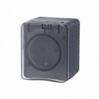 Розетка 1гн с з/к о/п со шт. АНТРАЦИТ AtlasDesign PROFI IP54 16А 250B (12/96) ATN544045