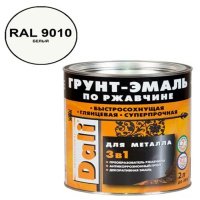 Эмаль Грунт 3 в 1 DALI белая RAL9010, 2л (3)