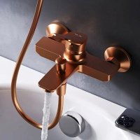 Смеситель для ванны AM.PM X-Joy F85A10044, розовое золото