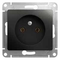 Розетка 1гн с/п б/з Антрацит Glossa GSL000741 (20/160)