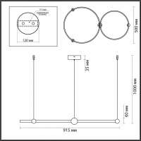 Люстра-подвес DIEGO 6533/80L LED 80W 3000-6000K 220V  купить в каталоге интернет магазина СМИТ с доставкой по Улан-Удэ