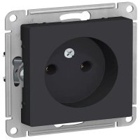 Розетка 1гн с/п б/з Карбон AtlasDesign ATN001041