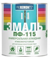 Эмаль ПФ-115  PROREMONTT 0,9 кг черная (10) купить в каталоге интернет магазина СМИТ с доставкой по Улан-Удэ
