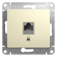 Розетка комп с/п 1гн Крем Glossa GSL000281K(10/160)